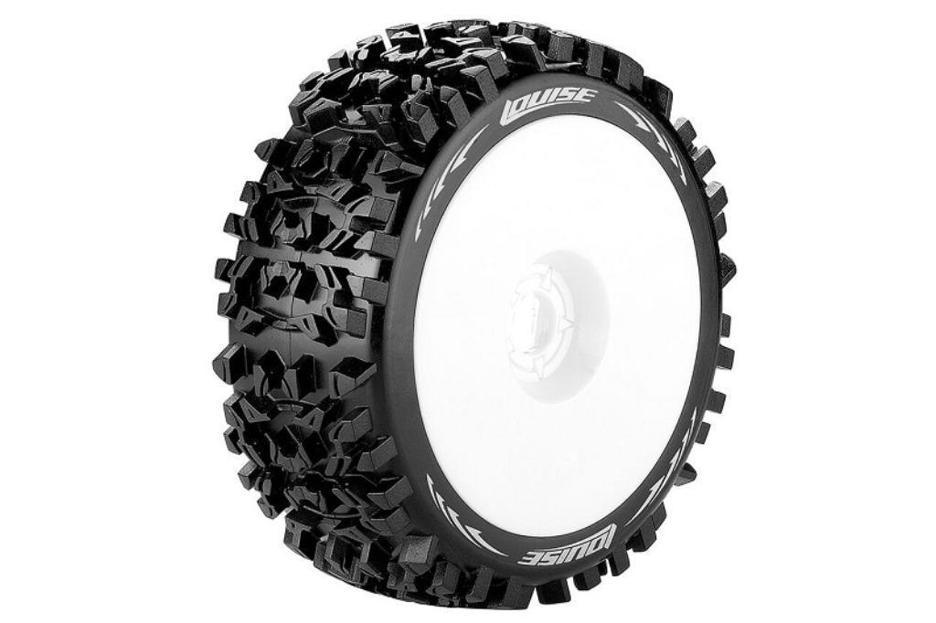 Louise RC B-Pioneer 1/8 Buggy Bandenset Soft Witte Velgen 17, Ophalen of Verzenden, Nieuw
