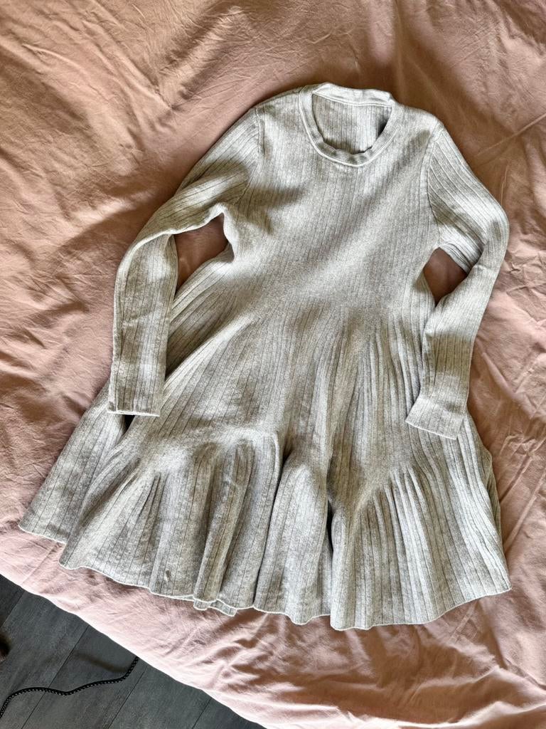 Zachte gebreide jurk Chicwish, maat S, Verzenden, Beige, Zo goed als nieuw, Maat 36 (S)