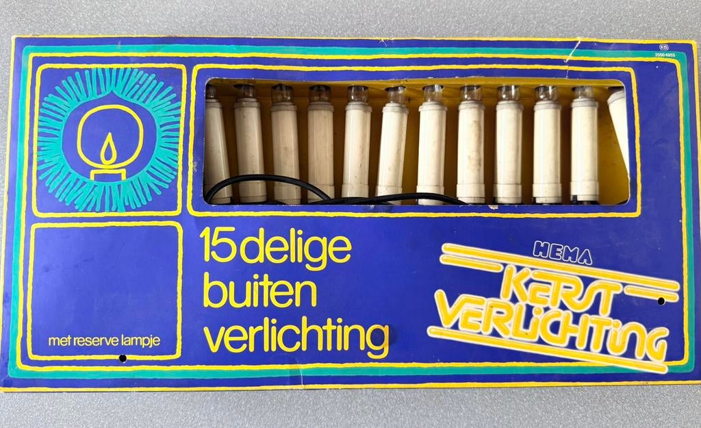 Vintage kerstverlichting set HEMA, Diversen, Kerst, Ophalen of Verzenden, Gebruikt