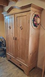 Oude grenen kast, kledingkast met legplanken of als hangkast, Ophalen