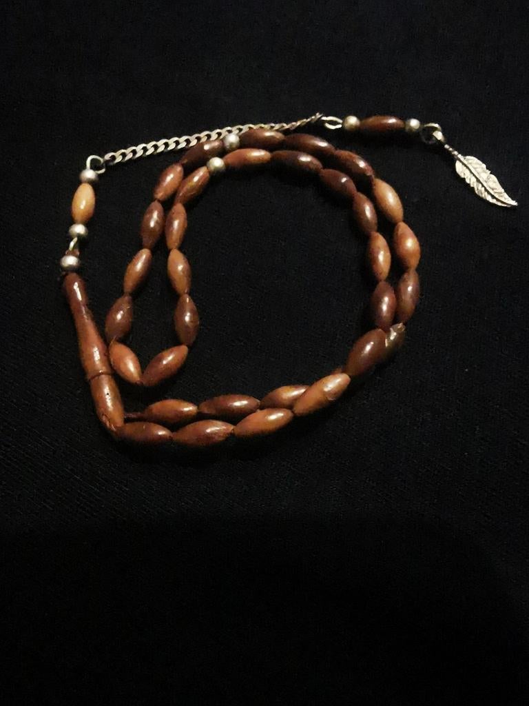 Tesbih van kuka, Sieraden, Tassen en Uiterlijk, Kettingen, Ophalen of Verzenden, Nieuw, Bruin, Zilver