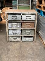 Industriële Ladekast Bakken Stelling Kast Stellingkast SALE, Gebruikt, Minder dan 100 cm, Metaal, 25 tot 50 cm