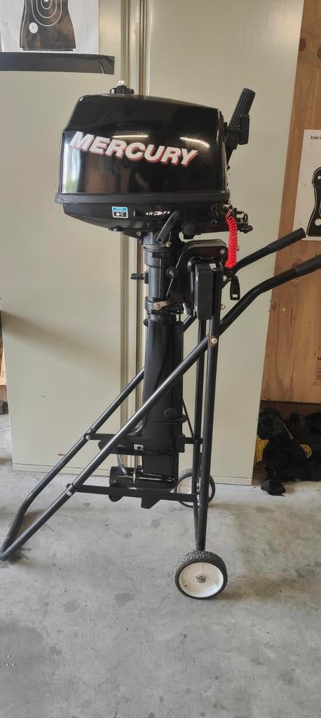 Mercury 4 pk fourstroke langstaart inclusief brandstoftank., Watersport en Boten, Buiten- en Binnenboordmotoren, Ophalen, 5 tot 10 pk