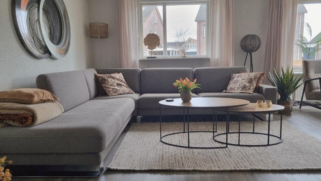 Lamulux salontafelset ovaal ( als nieuw), 50 tot 100 cm, 100 tot 150 cm, Rond, Zo goed als nieuw