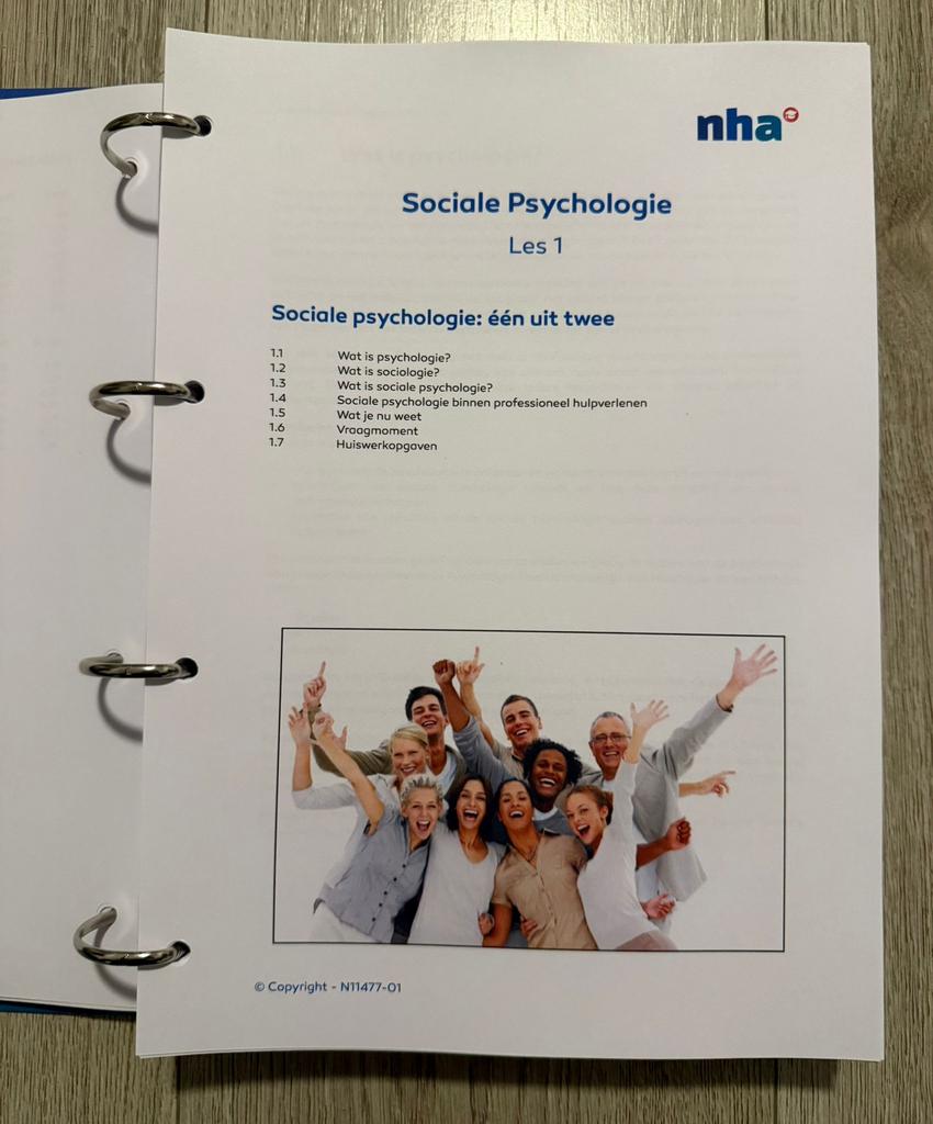 NHA Sociale Psychologie + Positieve Psychologie – Nieuw, Boeken, Ophalen of Verzenden, Zo goed als nieuw, Sociale psychologie
