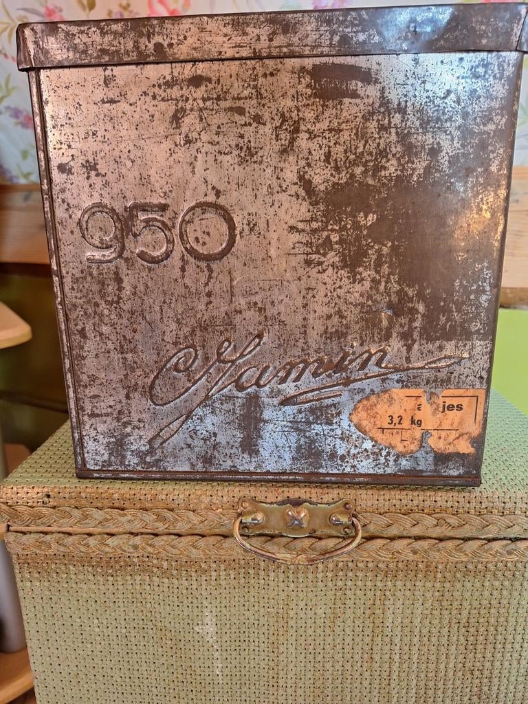 Vintage koekblik Jamin 1965, Verzamelen, Blikken, Ophalen of Verzenden, Gebruikt, Koek(jes)