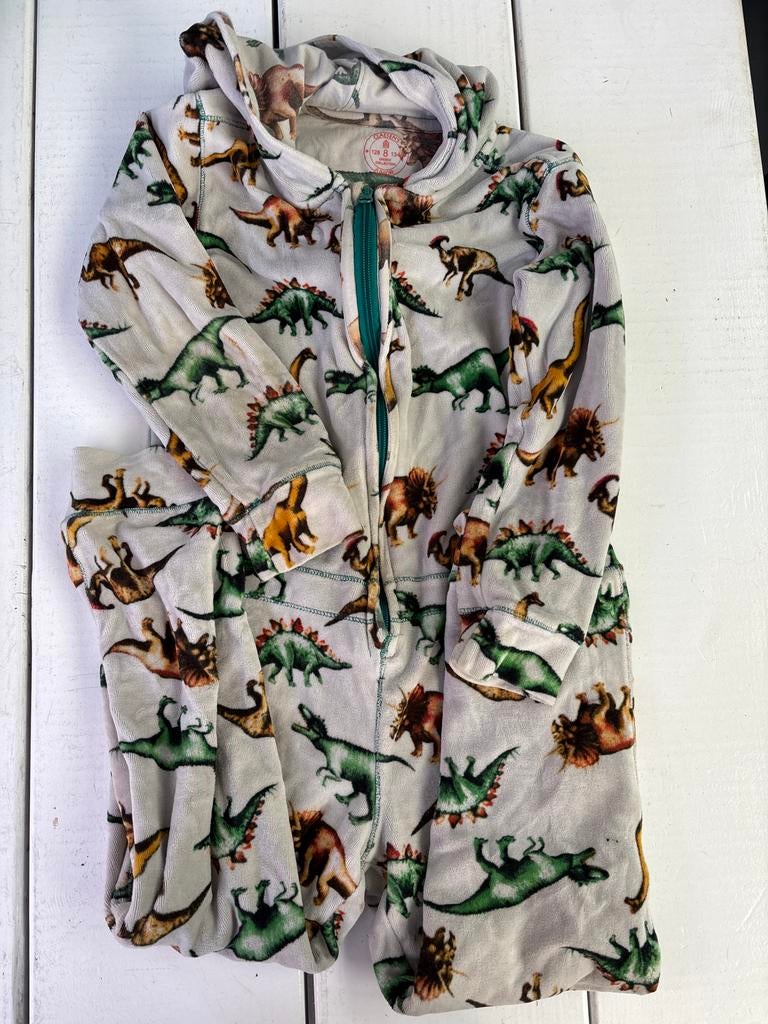Claesen's Dino Onesie Maat 128-134, Ophalen of Verzenden, Zo goed als nieuw, Jongen of Meisje, Nacht- of Onderkleding
