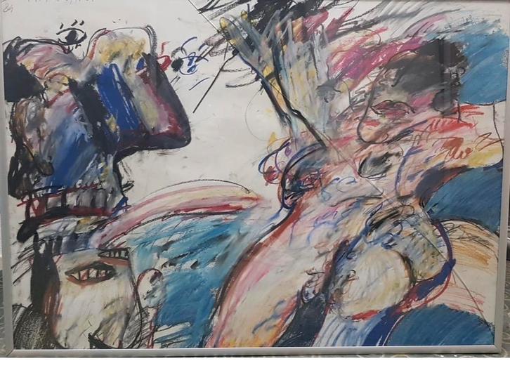 Anton Martineau - Danseres (Gemengde techniek), Antiek en Kunst, Kunst | Schilderijen | Abstract, Ophalen