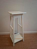 Wit plantentafeltje / bijzettafeltje, Ophalen, Gebruikt, Vierkant, Minder dan 50 cm