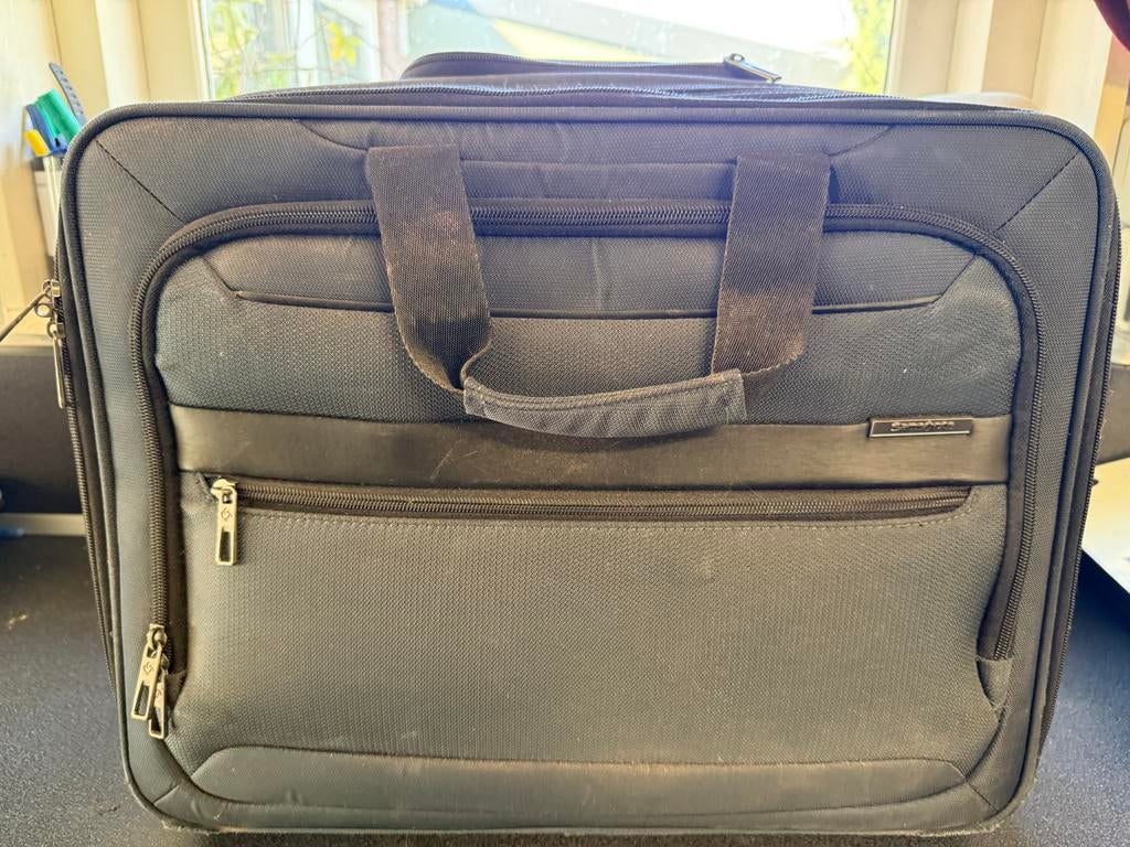 Samsonite Laptoptas op Wieltjes - Zwart, Ophalen, 40 tot 60 cm, Gebruikt, 20 tot 30 cm