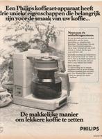 Retro reclame 1975 Philips koffiezetter koffiezetapparaat, Verzenden, Overige typen