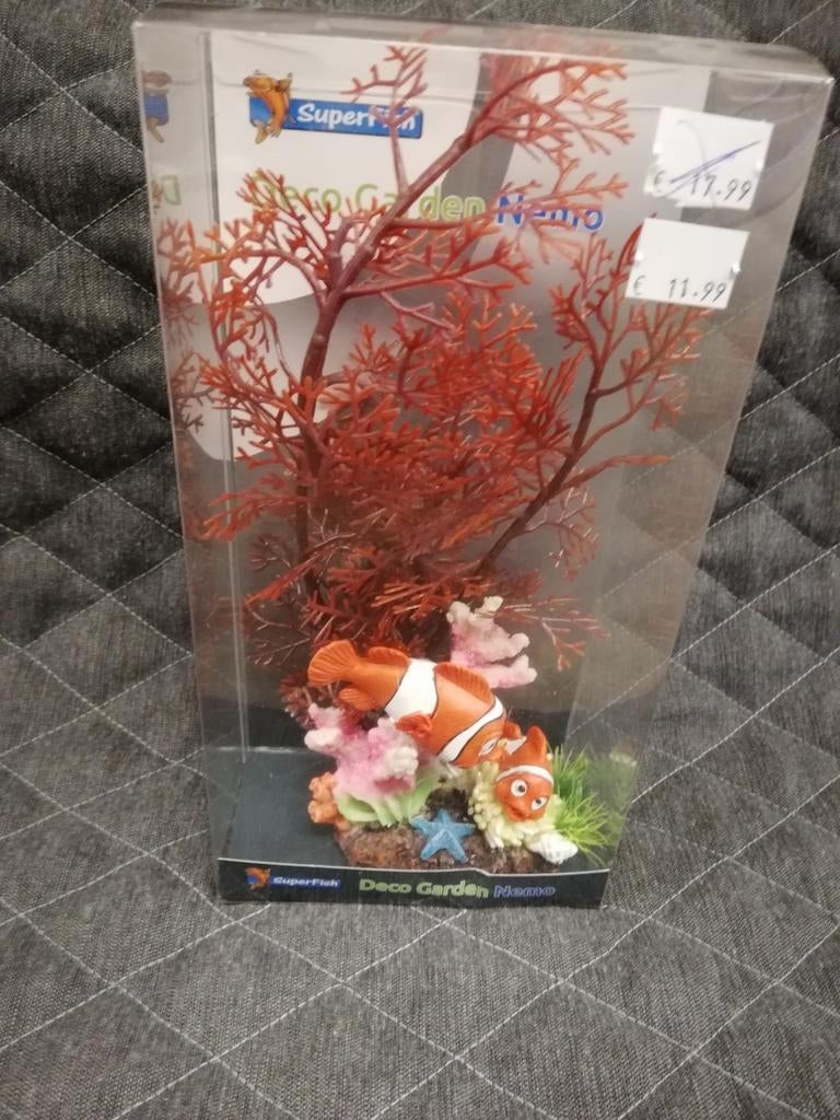 Decoratie Finding Nemo en Dory aquarium beelden 14x9x27cm, Ophalen of Verzenden, Nieuw, Plant(en), Steen of Hout