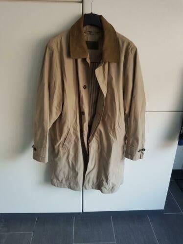 Heren jas met afneembare kraag maat 52, Ophalen of Verzenden, Zo goed als nieuw, Maat 52/54 (L), Beige