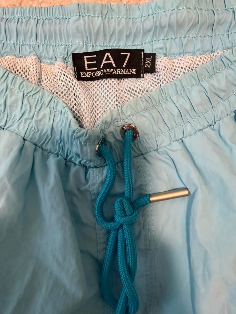 EA Emporio Armani zwemshort lichtblauw, Kleding | Heren, Badmode en Zwemkleding, Ophalen of Verzenden, Overige maten, Blauw, Zwemshort