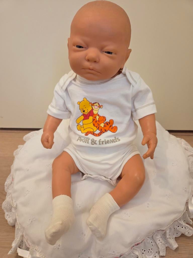 Schitterende realistische Babypop Jongen, Ophalen of Verzenden, Zo goed als nieuw, Pop, Levensecht of Reborn