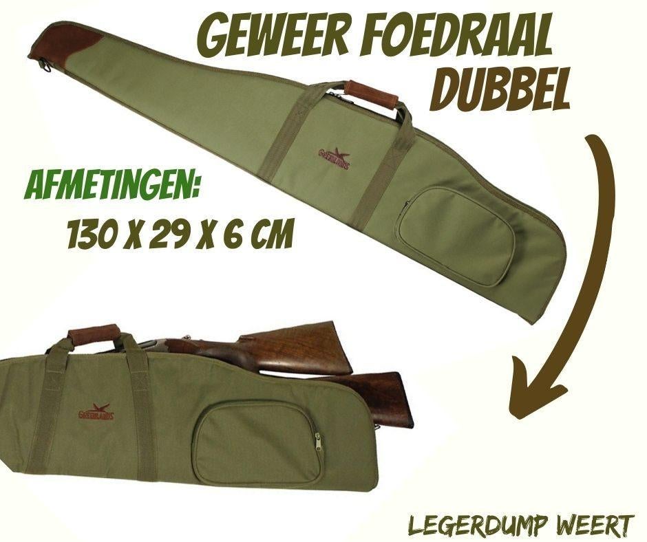 Dubbel Geweerfoedraal 130cm - Olive - Voor 2 Geweren, Ophalen, Nieuw