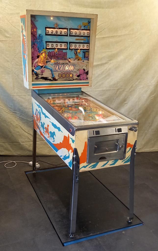 Flipperkast Gottlieb "Fast Draw", Verzamelen, Automaten | Flipperkasten, Ophalen, Gebruikt, Mechanisch, Gottlieb