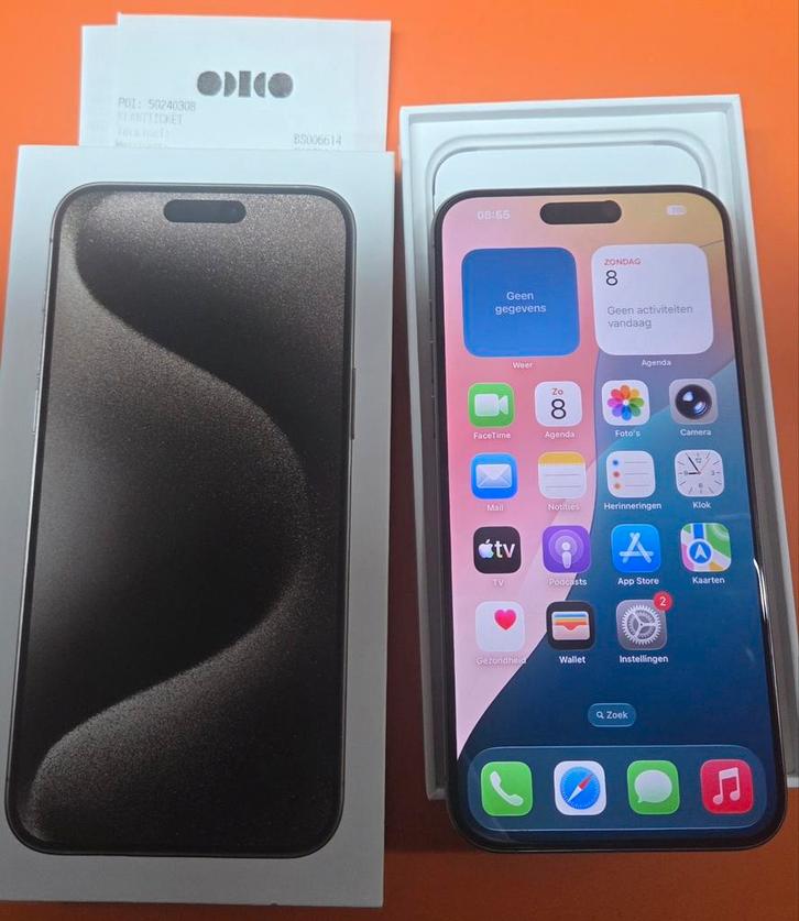 Nette iPhone 15 Pro Max 256GB Bat 100% Origineel&Bon, Telecommunicatie, Mobiele telefoons | Apple iPhone, Zo goed als nieuw, 256 GB
