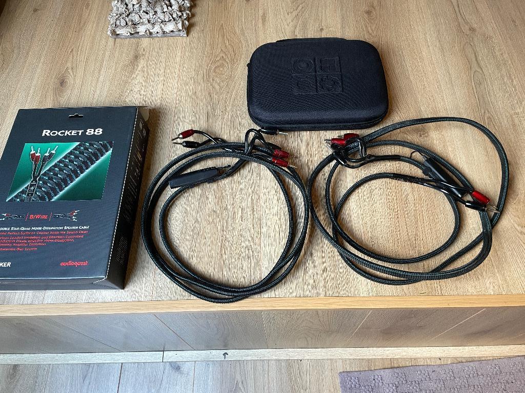 Audioquest Rocket 88 2x3m bi-wire met bananenpluggen, Audio, Tv en Foto, Audiokabels en Televisiekabels, Ophalen of Verzenden