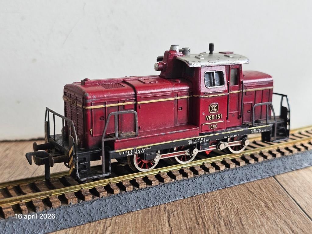 Modeltrein Ho fleischmann V60 diesel locomotief, Ophalen of Verzenden, Gelijkstroom, Locomotief, Fleischmann