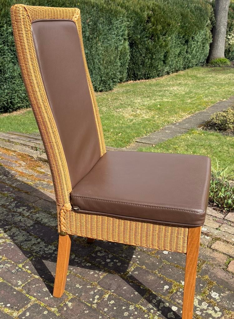 6 lloyd loom stoelen, “nieuw”, Ophalen of Verzenden, Zo goed als nieuw, Bruin