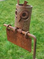 Gietijzeren tuinsteker uil tuinprikker plantensteker prikker, Ophalen, Gebruikt