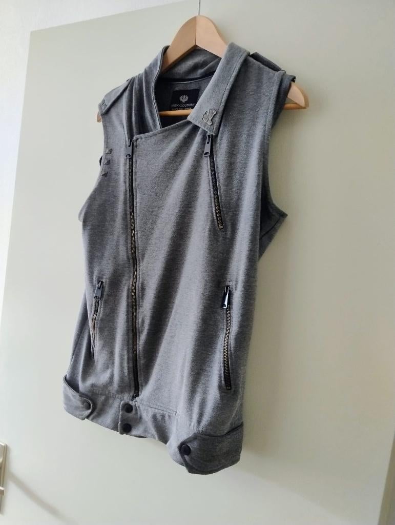 Tegendraads grijs gilet van Open Couture, maat S, Ophalen of Verzenden, Zo goed als nieuw, Maat 46 (S) of kleiner, Grijs