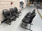 6 Zwarte Leren Kantoorstoelen - Comfortabel en Duurzaam, Ophalen, Gebruikt, Zwart, Leer