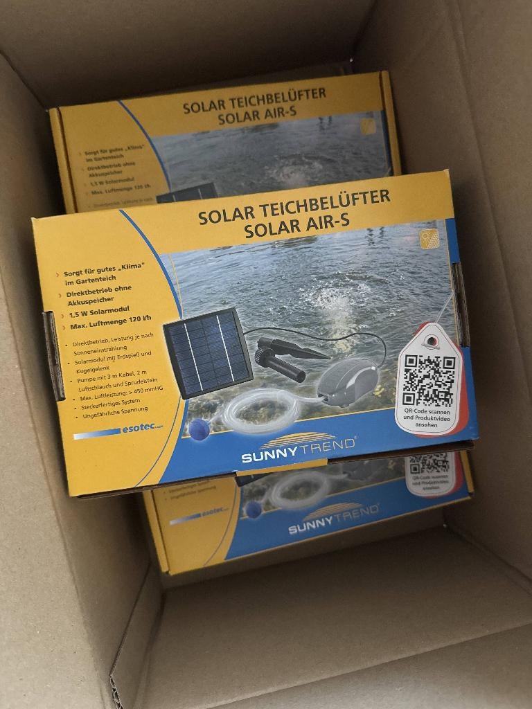 3 vijverbeluchters/zuurstofpomp op zonne-energie, Ophalen, Nieuw, Vijverfolie