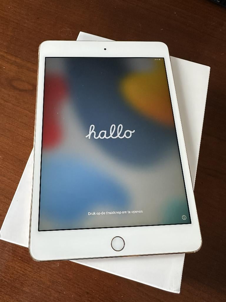 iPad Mini 4 128Gb Goudkleur, Computers en Software, Apple iPads, Ophalen, Apple iPad, 8 inch, Zo goed als nieuw