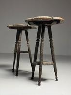 Set van 2 Indiase bijzettafels, Ophalen of Verzenden