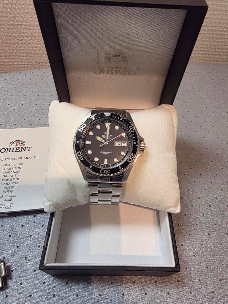 Orient FAA02004B Ray II, Overige merken, Staal, Polshorloge, Ophalen of Verzenden