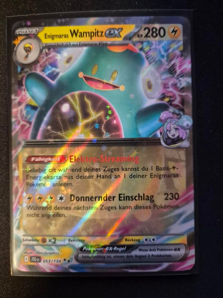 Pokemon Kaart Enigmaras Wampitz EX 053/159 Foil, Ophalen of Verzenden, Zo goed als nieuw, Losse kaart, Foil
