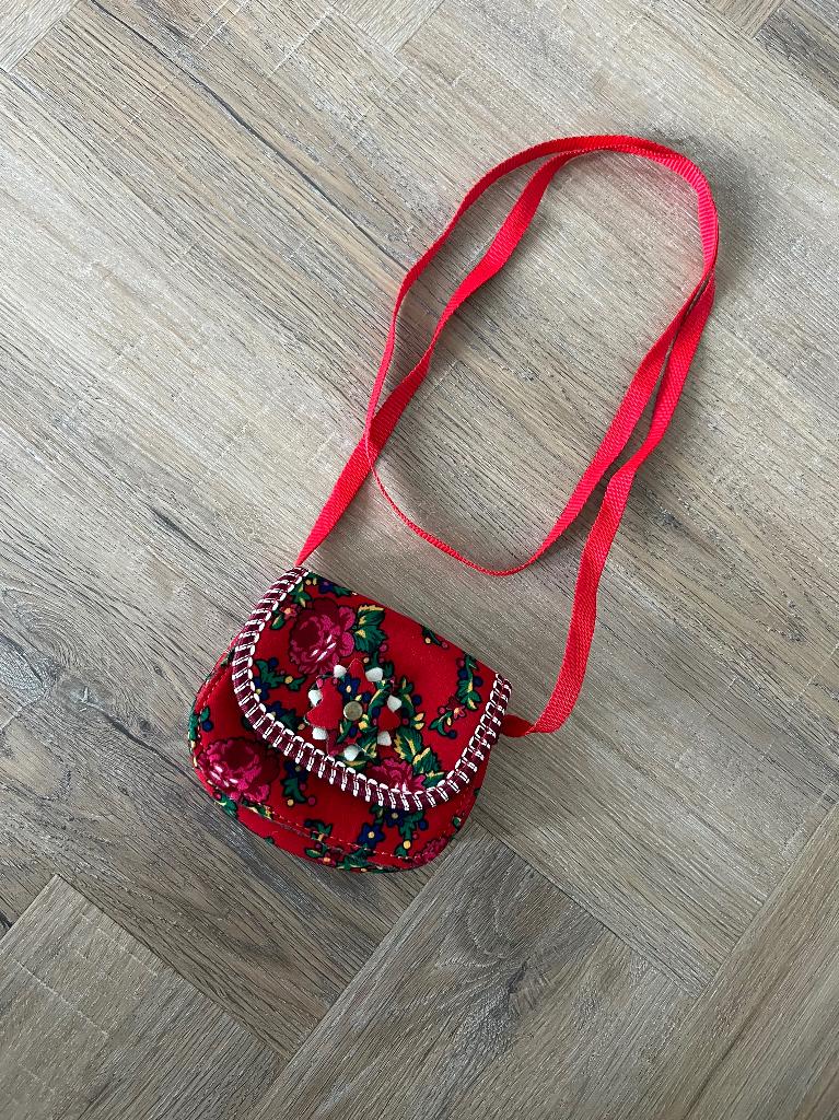 Nieuw rood klein schouder tas portemonnee Krakow Polen tasje, Ophalen of Verzenden, Nieuw, Rood, Handtas