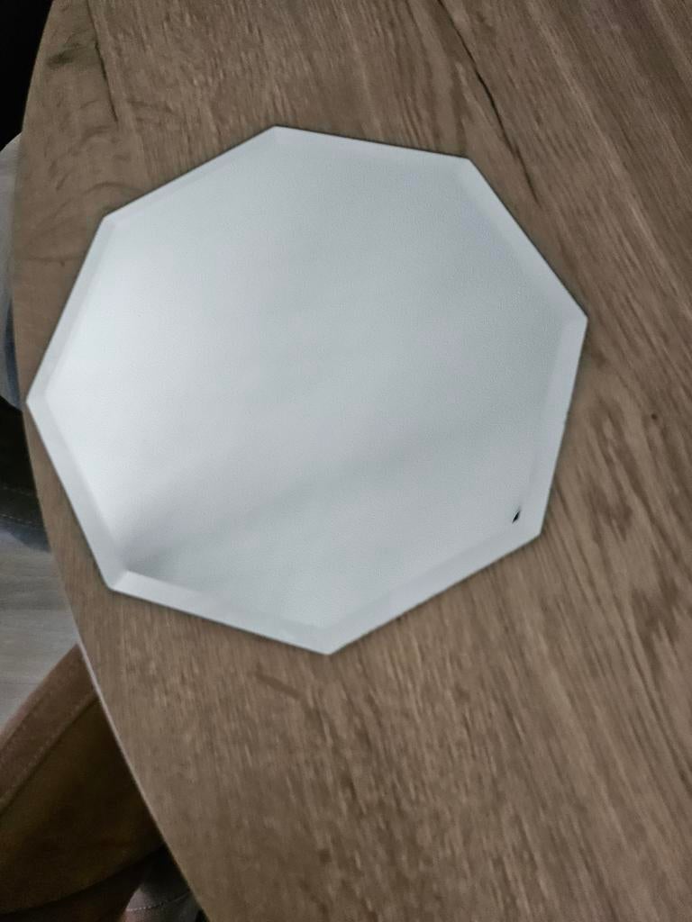 Glazen onderzetter, spiegel, 8 kantig, 28 cm., Ophalen of Verzenden, Zo goed als nieuw, Overig