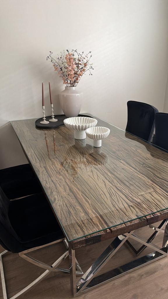 Richmond tafel, Ophalen of Verzenden, Zo goed als nieuw, 4 tot 6 stoelen