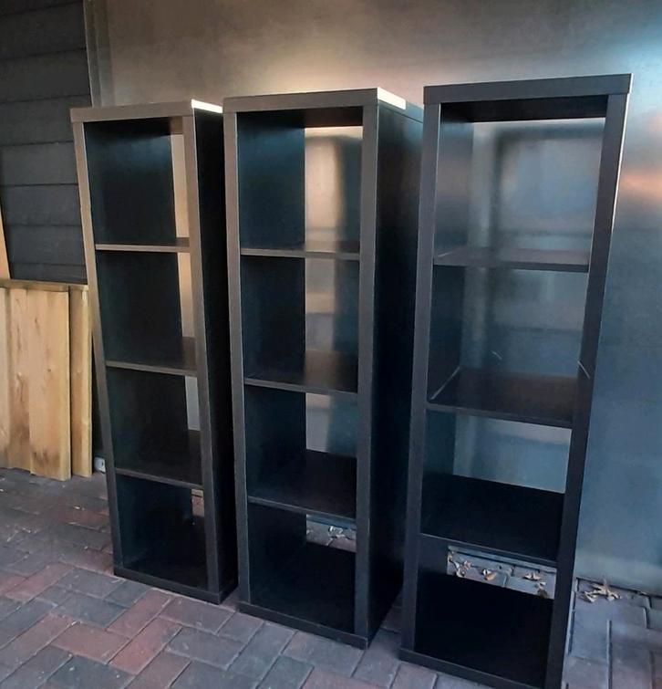 3x  kallax Vakkenkast 1x4 vaks, Huis en Inrichting, Kasten | Boekenkasten, Zo goed als nieuw, Ophalen