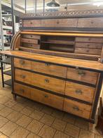 Antieke secretaire kast met rolluik, Ophalen, Gebruikt, Krinfloop, Info@kringloopdemarktzeist.nl