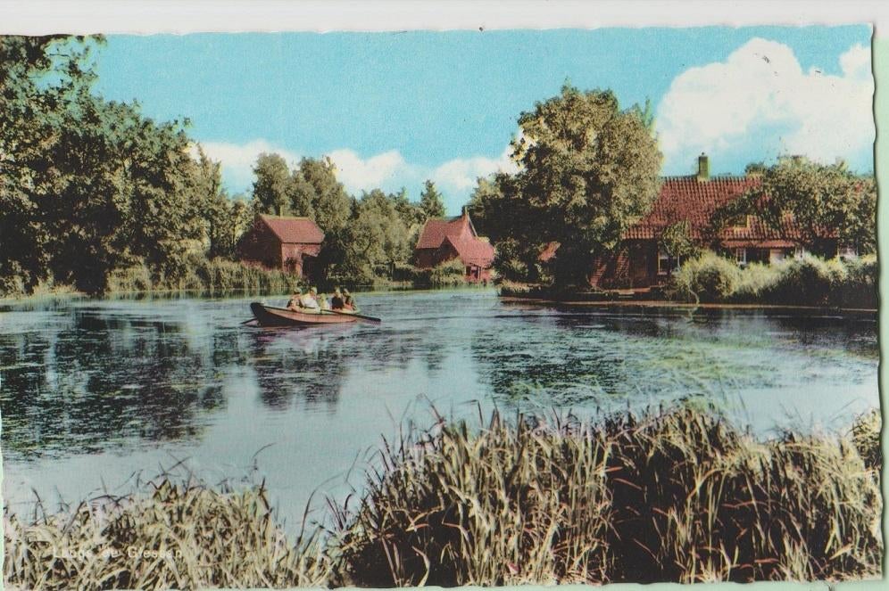 Hardinxveld-Giessendam Langs de Giessen 1965., Verzamelen, Ansichtkaarten | Nederland, Verzenden, 1960 tot 1980, Ongelopen, Zuid-Holland