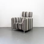 1x Leolux Goncharov Fauteuil Gestreepte Stof - Gepolijst, Niet ingevuld, Minder dan 75 cm, Niet ingevuld, Leer