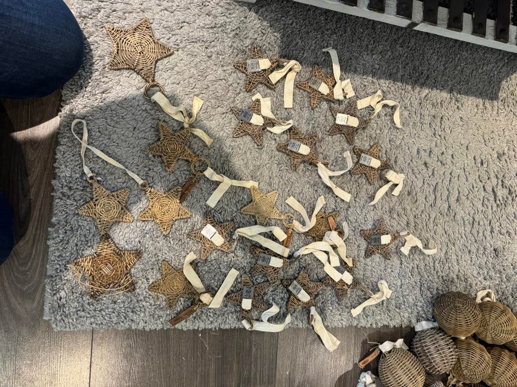 Riviera Maison rattan kerst sterren, Ophalen of Verzenden, Zo goed als nieuw