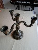 Oude koperen kandelaar met 3 armen, Antiek en Kunst, Antiek | Kandelaars, Ophalen of Verzenden