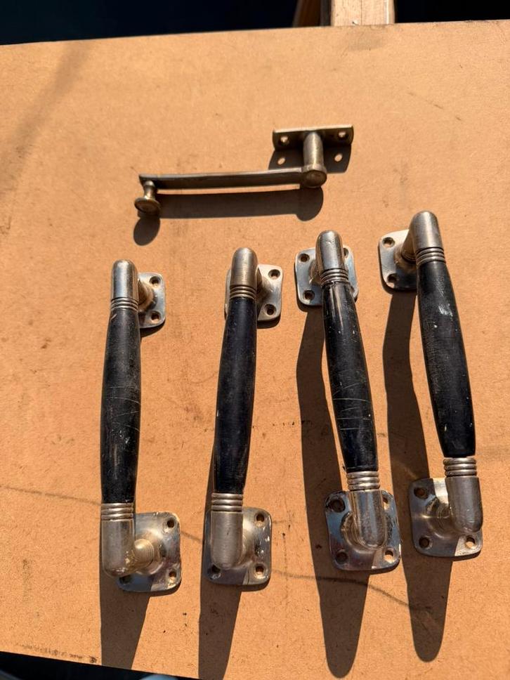 Onsuite deurklinken jaren 30, Doe-het-zelf en Verbouw, Hang- en Sluitwerk, Zo goed als nieuw, Klink of Kruk, Ophalen of Verzenden