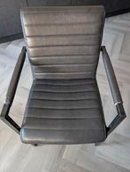 6 eetkamerstoelen - gratis af te halen, Gebruikt, Ophalen of Verzenden, Grijs, Metaal