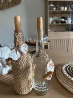 2x ibiza / strand Flessen met stolp deco, Huis en Inrichting, Woonaccessoires | Overige, Ophalen of Verzenden, Zo goed als nieuw