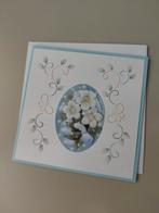 Handgemaakte kaart met bloemen en vlinders, Ophalen of Verzenden, Nieuw, Natuur