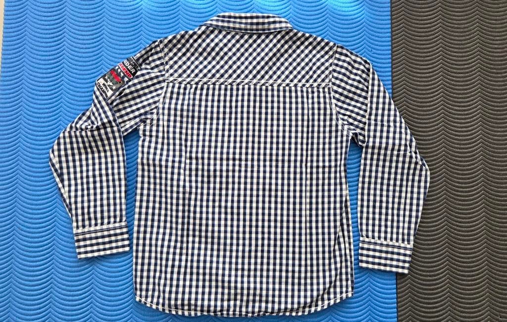 SB Scamps & Boys jongens overhemd maat 128, Overhemd of Blouse, SB Scamps & Boys, Ophalen of Verzenden, Zo goed als nieuw