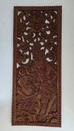 3D indonesisch paneel houtsnijwerk, Ophalen of Verzenden