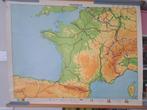 Oude schoolplaat Frankrijk, Antiek en Kunst, Antiek | Schoolplaten, Ophalen of Verzenden, Aardrijkskunde