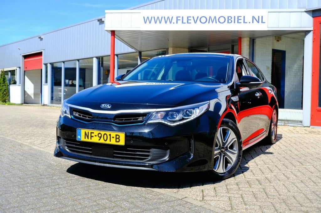 Kia Optima 2.0 GDI PHEV Business DynamicLine Aut. Navi|Leder, Auto's, Kia, Gebruikt, Optima, Zwart, Bedrijf